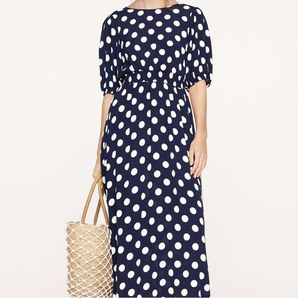 OYSHO Polka Dot Midi Dress S